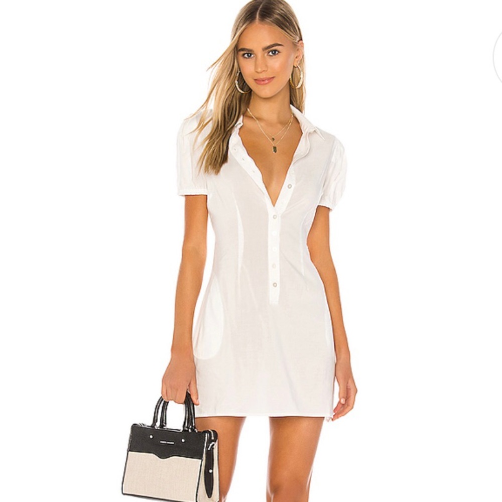 Shop WeWoreWhat Elle Mini Dress in White